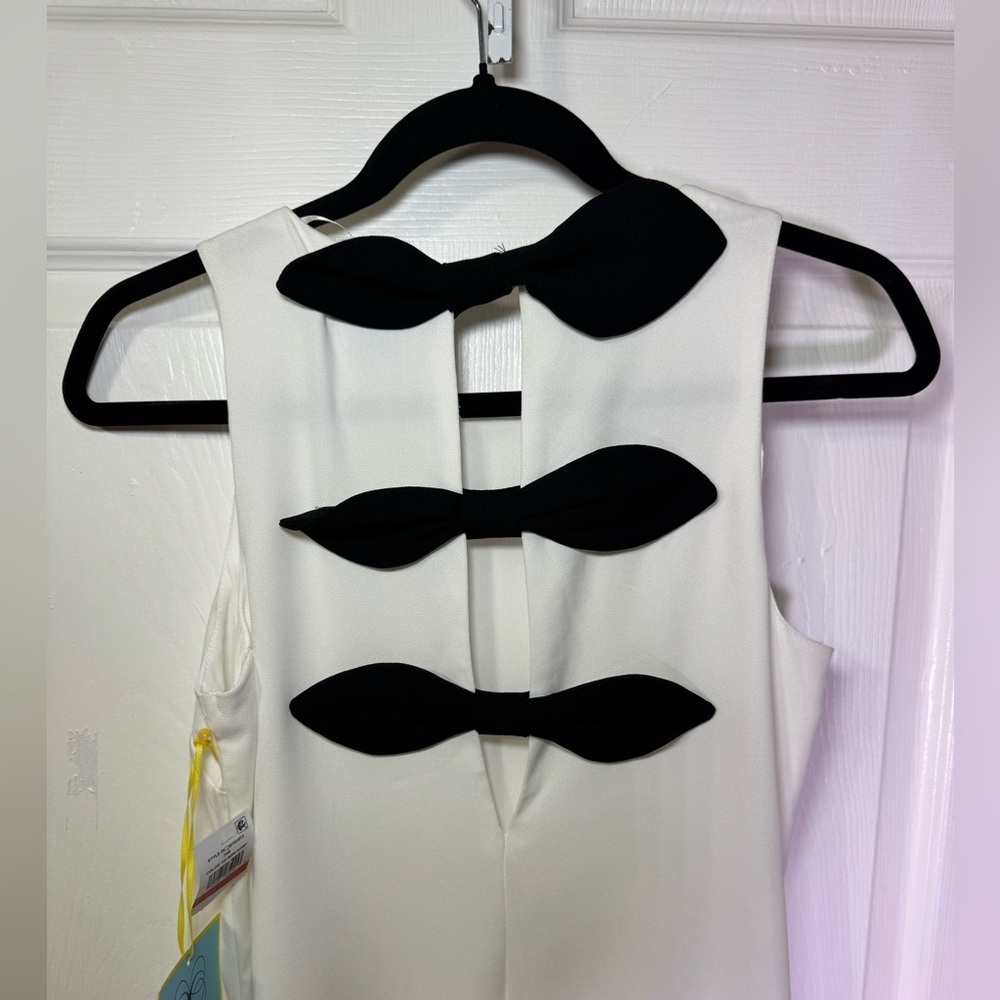 CeCe White Maxi Dress with Black Accents - Picture 9 of 9